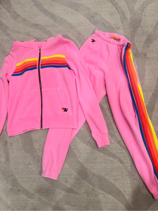 Aviator Nation Other - Aviator Nation Pink Rainbow Stripe Jogger Set size adult XS